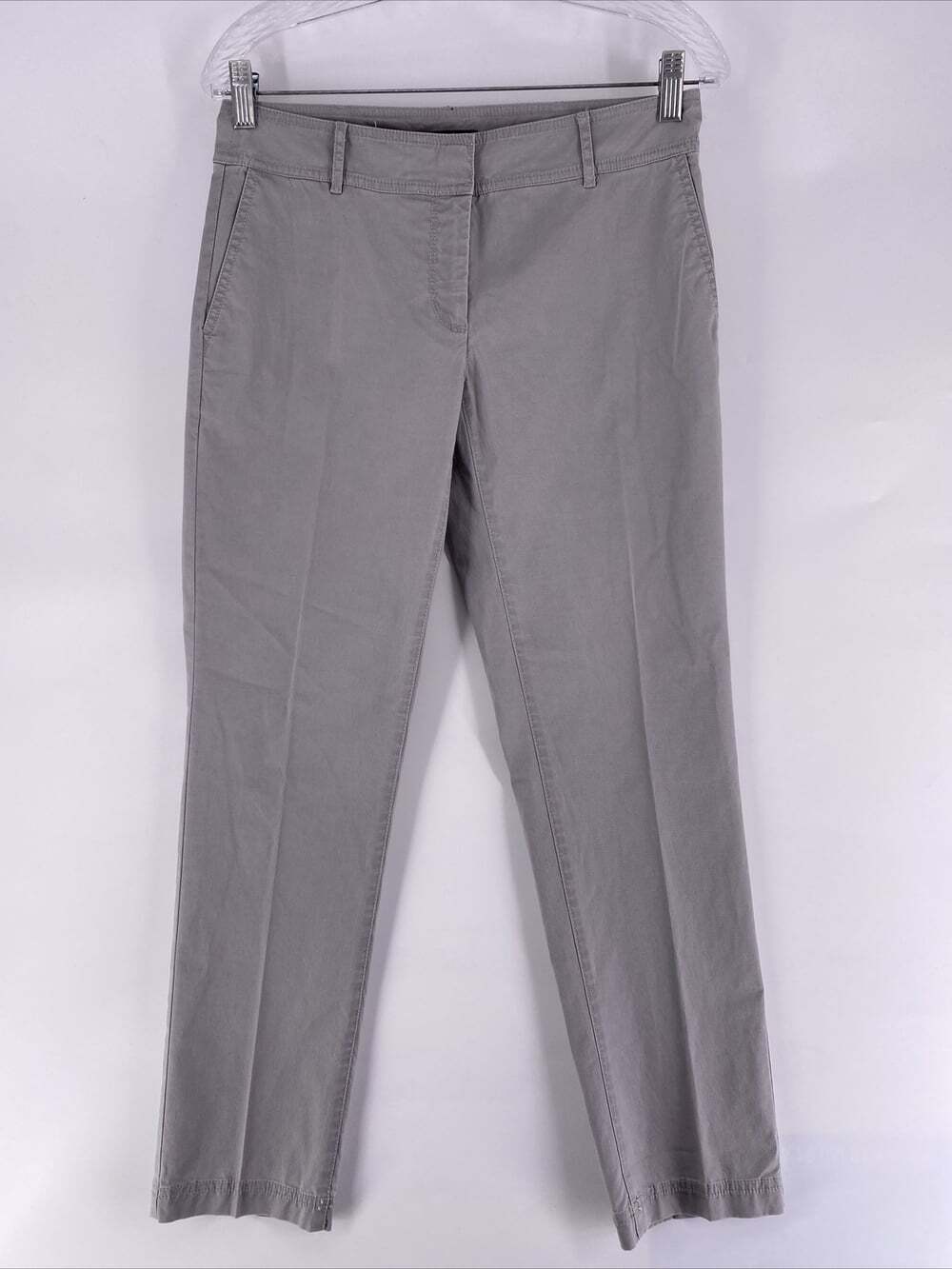 Eileen Fisher Women’s Size 2 Gray Cotton Blend Tapered Leg Dress Pants
